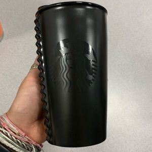 Starbucks Black Studded Ceramic Coffee Travel Mug